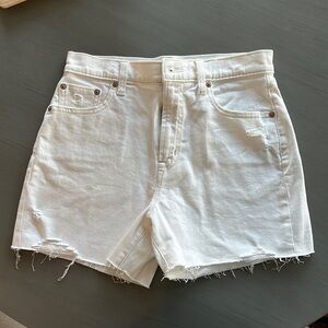 White Jean Shorts